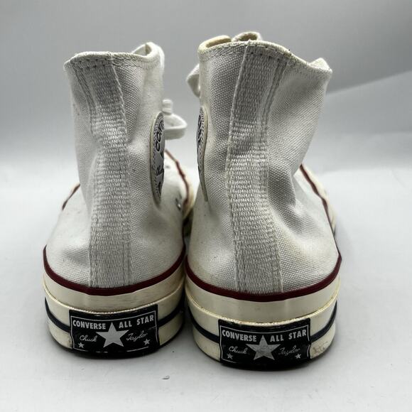 Converse Chuck Taylor 70 HI Mens 6.5 W8.5 Canvas White/Garnet/Egret Casual Shoes - Picture 8 of 14